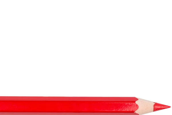 One red pencil from the side — Stock Photo, Image