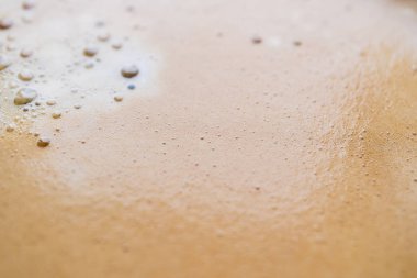 Taze kahve köpüğü kabarcıklar closeup ile