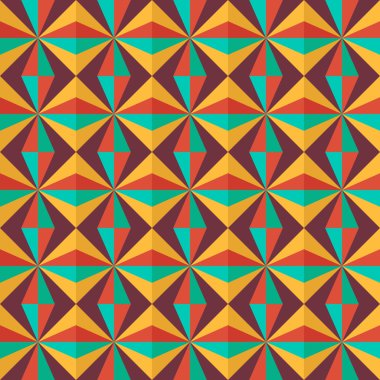 renkli kesintisiz geometrik desen