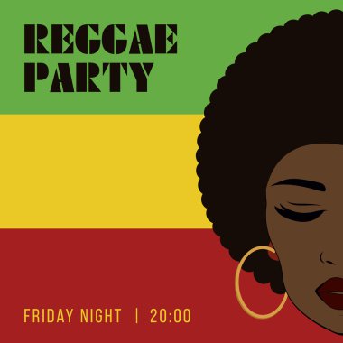 Reggae parti el ilanı. Yaratıcı VINTAGE poster.