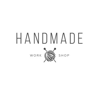 El yapımı atölye logo vintage vektör