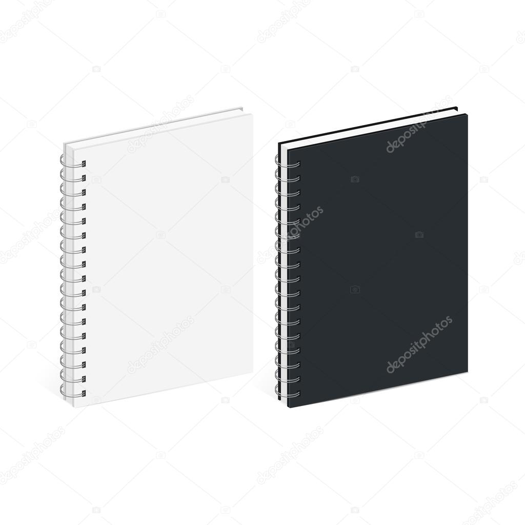 Blank Spiral Notebook Template — Stock Vector © Anna_Bo 126354370
