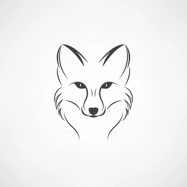 Imagen vectorial de un diseño de zorro sobre un fondo blanco — Vector de stock