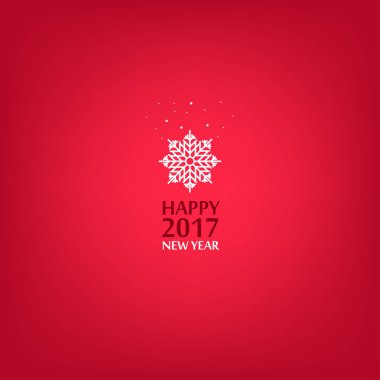 Mutlu yeni yıl, kar taneleri. Minimalist tarzı. 2017.