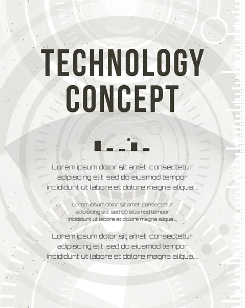 Technologiebericht, Flyer-Design-Vorlage, Broschüre. geometrische abstrakte moderne Hintergründe. mobile Technologien, Anwendungen und Online-Dienste Infografik-Konzept. hud, techno, business, gui, ui. — Stockvektor