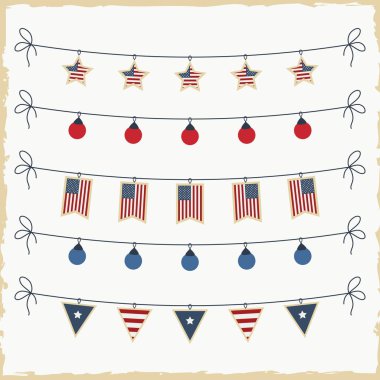 Bayrak günü, Bağımsızlık günü tasarım öğesi, ABD bayrağı model öğesi.