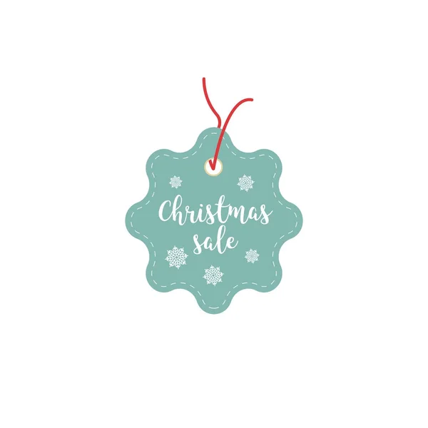 Detailhandel verkoop Tags en Clearance Tags. Feestelijke kerst ontwerp met sneeuwvlokken. — Stockvector