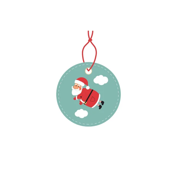 Étiquettes de vente au détail et étiquettes de décharge. Conception de Noël festive avec le Père Noël . — Image vectorielle