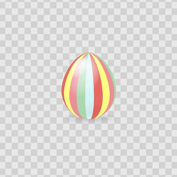 Huevo colorido de Pascua aislado sobre fondo transparente. Ilustración vectorial . — Vector de stock