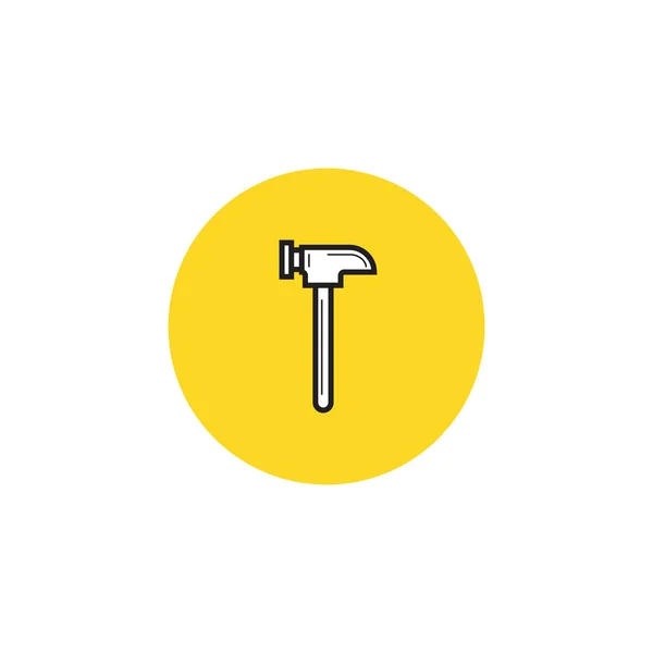 Hammer-Symbol, Aktienvektor Illustration flachen Design-Stil. — Stockvektor