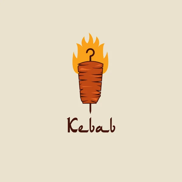 Döner kebap logo şablonlar. Türk ve Arap fast food Restoran için vektör yaratıcı etiketleri.