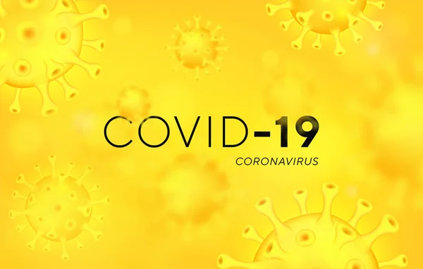 COVID-19 koronavirüs pankartı, 3D illüstrasyon 2019-nCoV. Koronavirüs salgını ve uyarı konsepti olan bir poster. Gerçekçi 3 boyutlu virüs hücreleri olan bir arka plan. Web sitesi için yatay pankart, poster, başlık