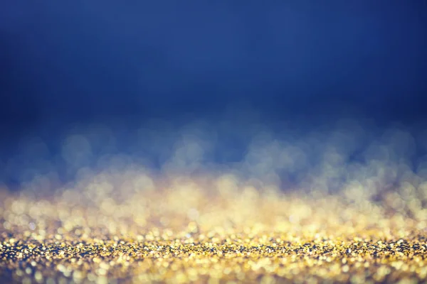 Glamourous lüks altın ve mavi bokeh arka plan