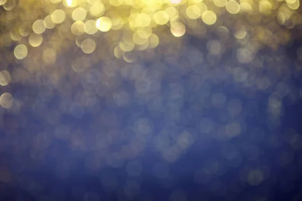 Lusso oro e blu bokeh sfondo — Foto Stock