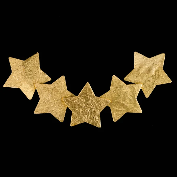 Five foil stars isolated — Stock Photo, Image