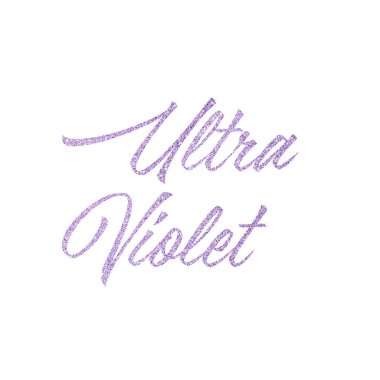 Ultra violet yazı fron canlı mor glitter yaptı. Son moda renk kavramı. Vektör çizim