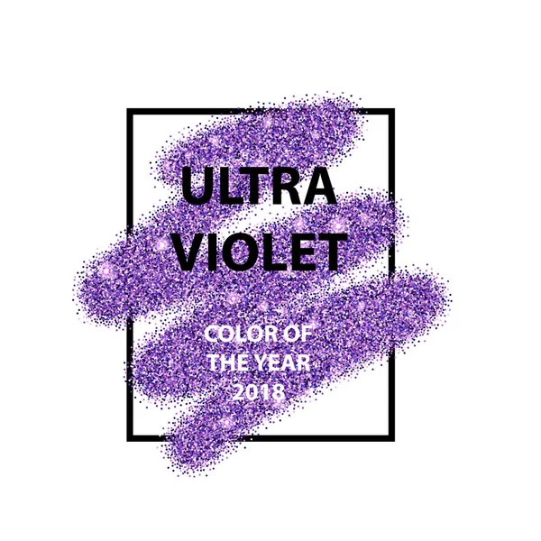 Canlı mor glitter Ultra violet işareti. 2018 yılın renk. Son moda kavramı. Vektör çizim
