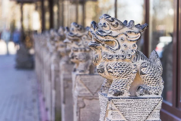Japanese animal sculptures, Statue of lion-dog