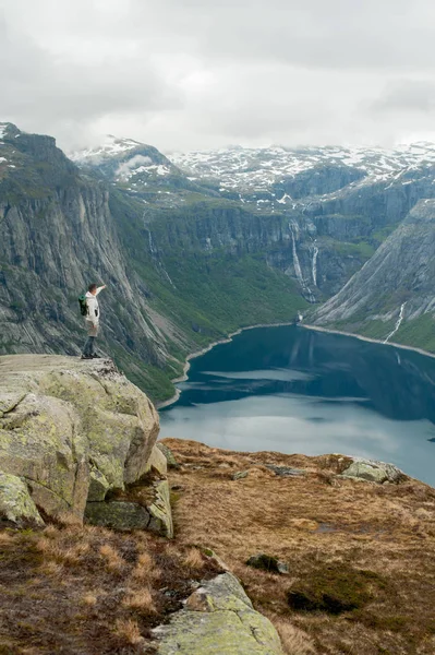 노르웨이 Trolltunga는 멋진 아름다움 — 스톡 사진