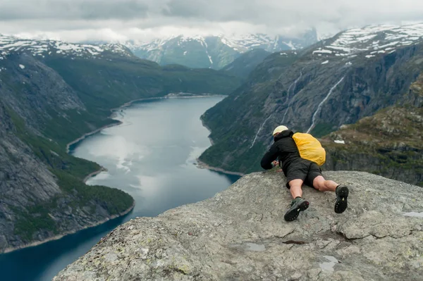 Trolltunga na Noruega é uma beleza fabulosa — Fotografia de Stock