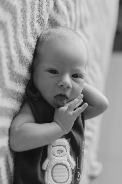 Newborn baby in the room — Stock Photo, Image