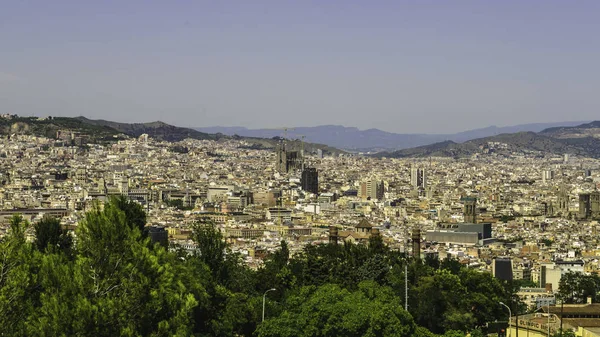 Panorama Barcelona Hiszpania — Zdjęcie stockowe