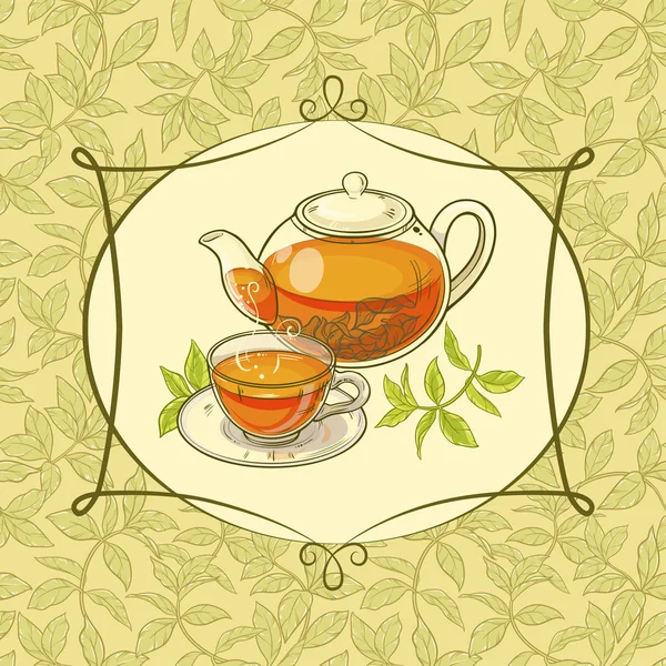茶葉、ベクトル イラスト — ストックベクタ