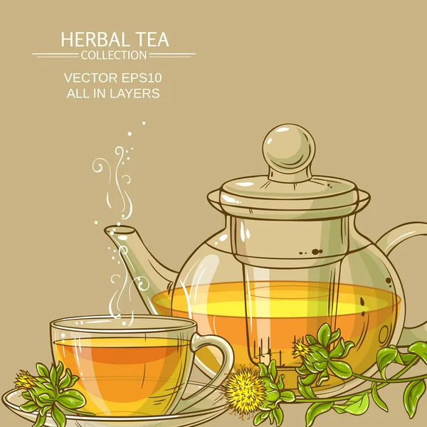 Фон чая из сафлора — стоковый вектор