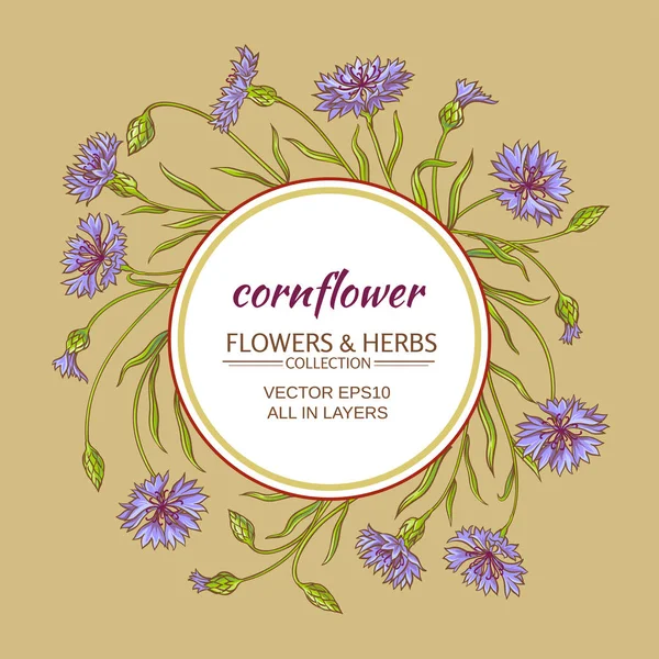 Καλαμπόκι λουλουδιών διάνυσμα καρέ — Διανυσματικό Αρχείο