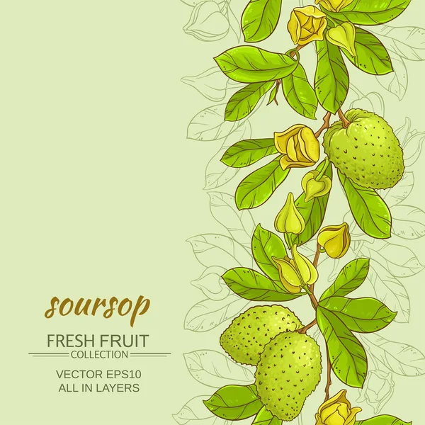 Fundo vetor soursop — Vetor de Stock