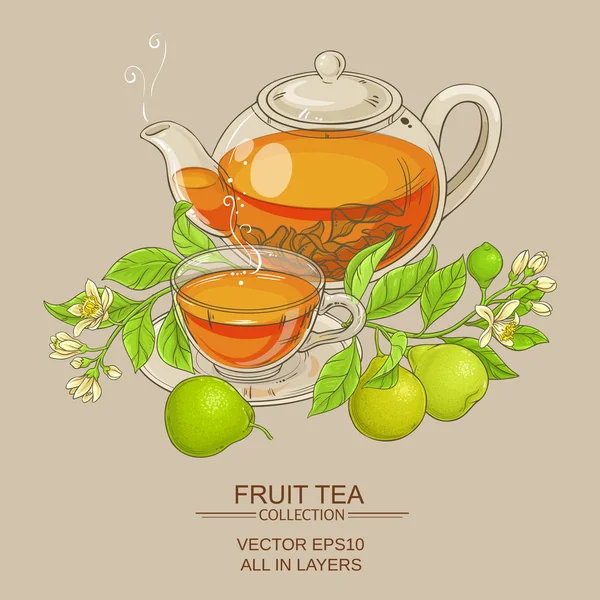 Ilustração do vetor de chá bergamota — Vetor de Stock