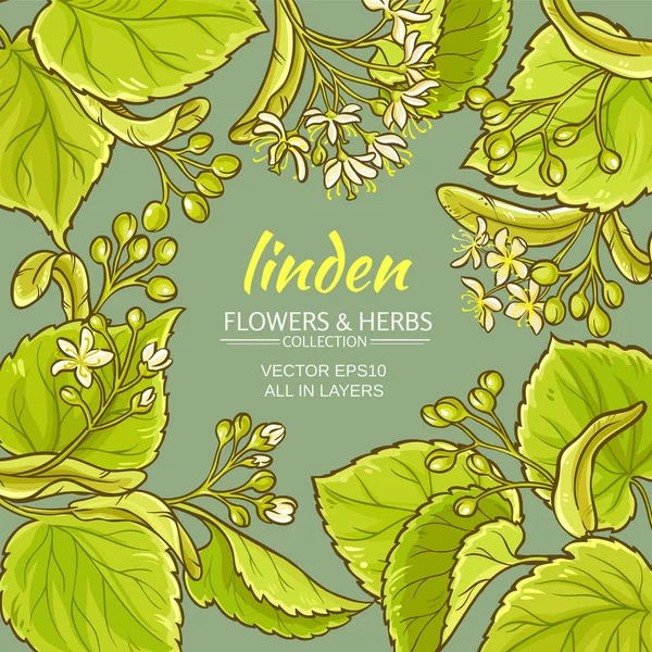 Linden vector frame — Stockvector