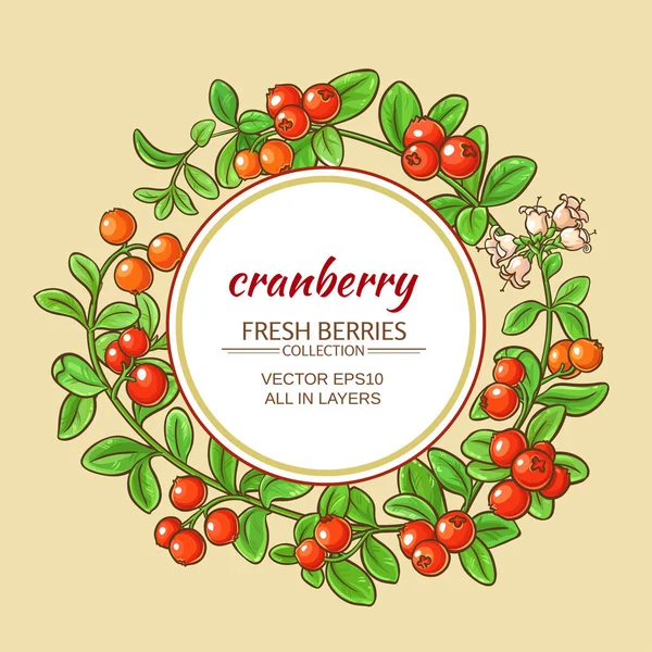 Cranberry vector frame — Stockvector