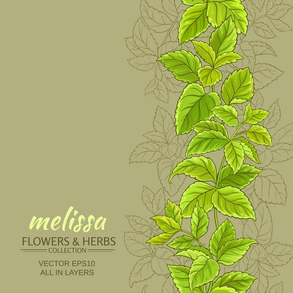 Melissa vektor hintergrund — Stockvektor