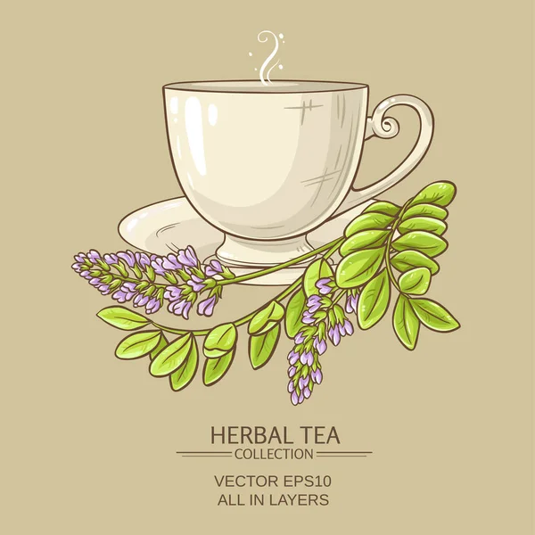 Tasse de thé de réglisse — Image vectorielle