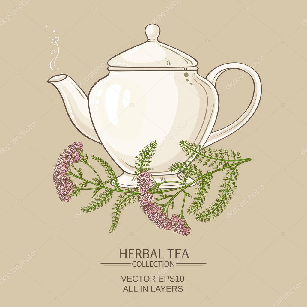  yarrow tea in teapot