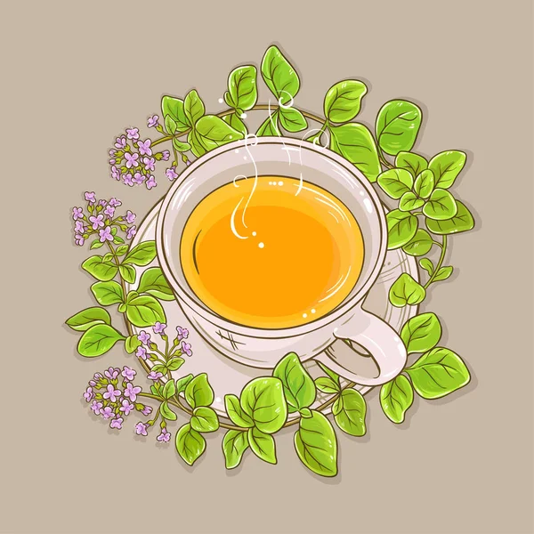 Taza de té de orégano — Archivo Imágenes Vectoriales