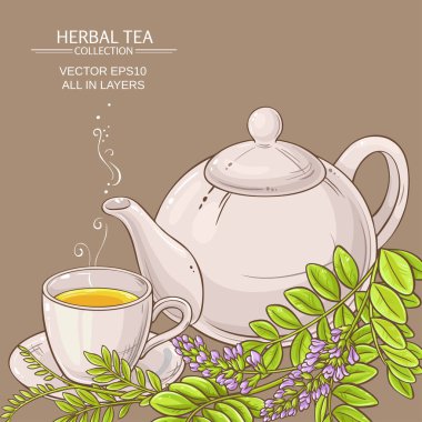 meyan kökü çayı ve çaydanlık bardak