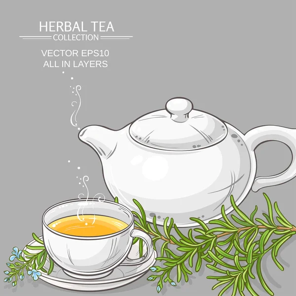 Biberiye çayı illüstrasyon