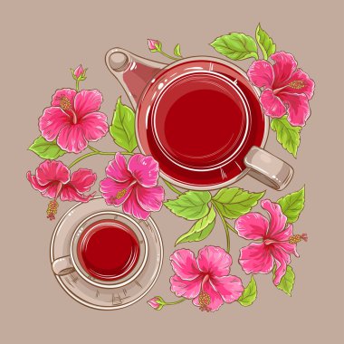 ebegümeci çayı ve çaydanlık bardak