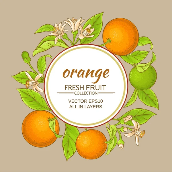 オレンジ色のベクトルのフレーム — ストックベクタ