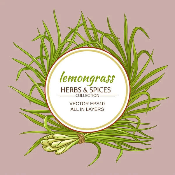 Cadru vectorial lemongrass — Vector de stoc