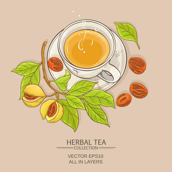 Чай листья фона — стоковый вектор