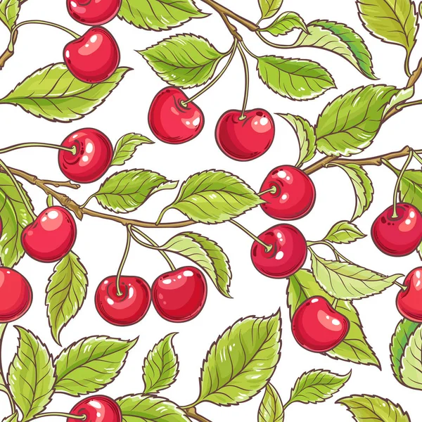 Cherry tak vector patroon — Stockvector