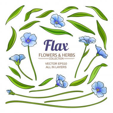 Keten bitki öğeleri kümesi vektör