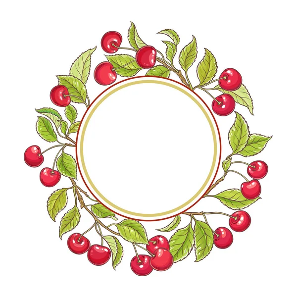 Cherry tak vector frame — Stockvector