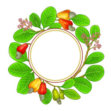 kaju rengi vektör çerçevesi