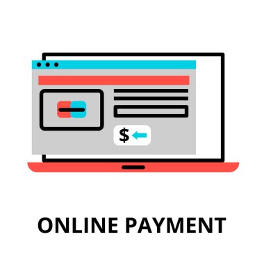 Grafik ve web tasarım için online ödeme simgesi