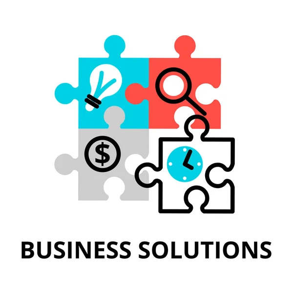 Business solutions ikonu pro grafiky a web designu — Stockový vektor