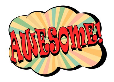 Retro tarzı harika konuşma balonu. 